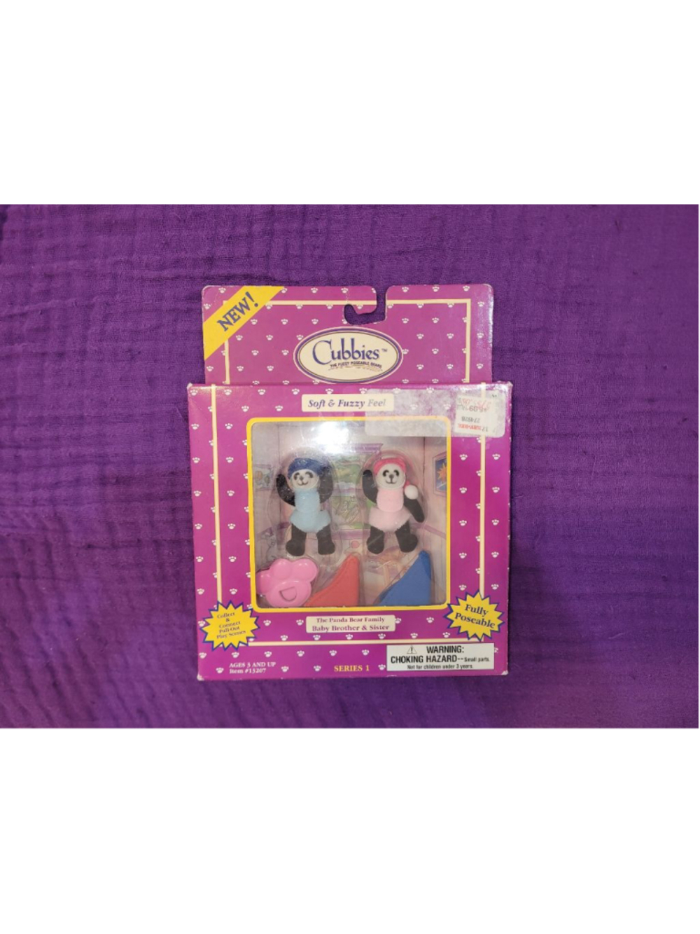 Vintage Cubbies Panda Bear Family Baby Brother Sister Poseable Bears Series NEW